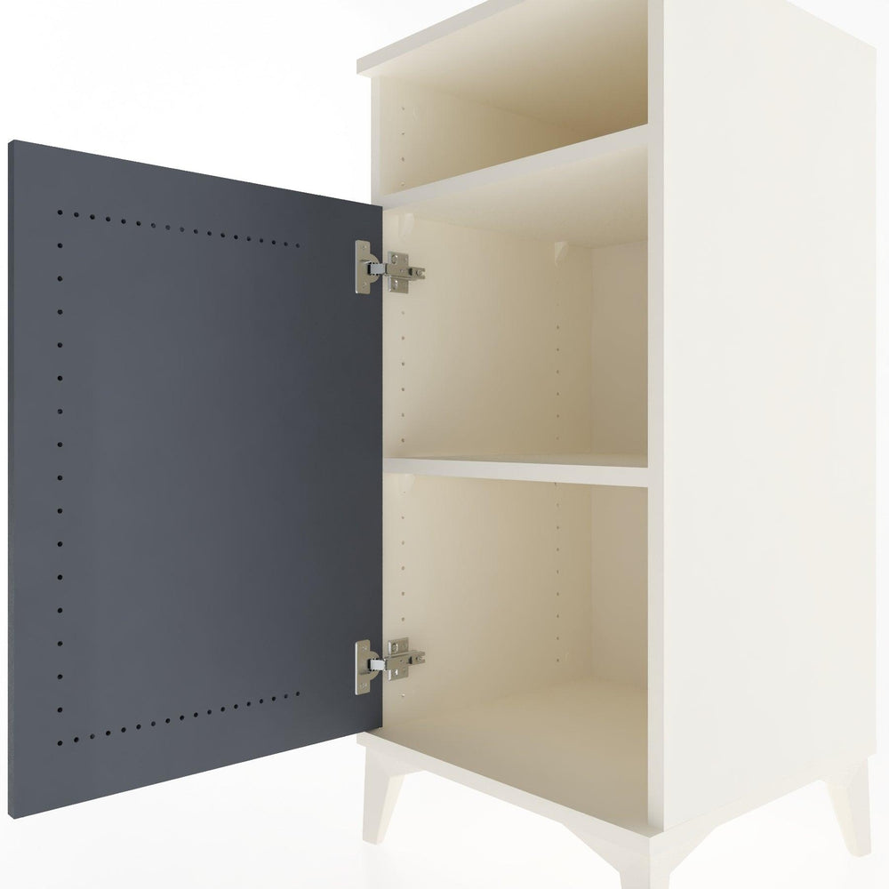 Woodntry Modular Nightstand Moonstone 44x44x84 cm with Cover and Shelf KR26-1