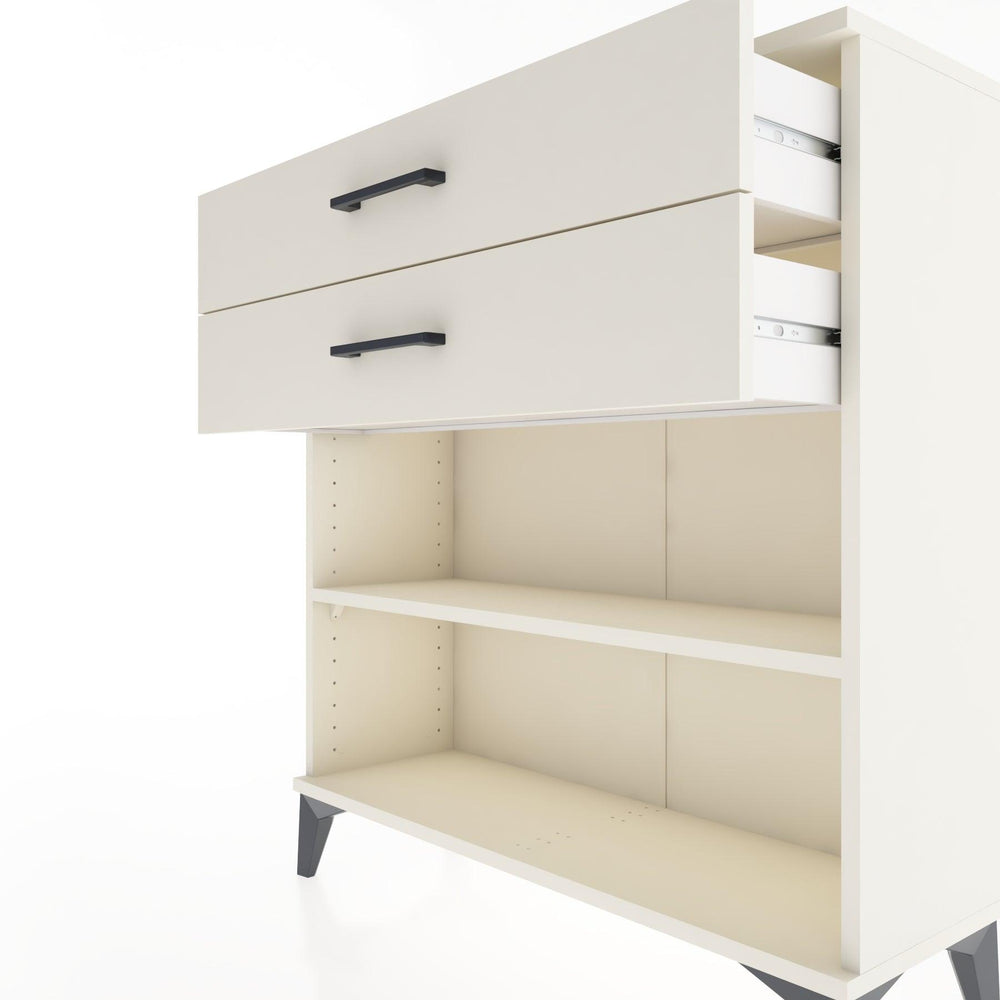 Woodntry Modular Dresser Moonstone 88x30x84 cm with Drawers and Shelves CR4-1