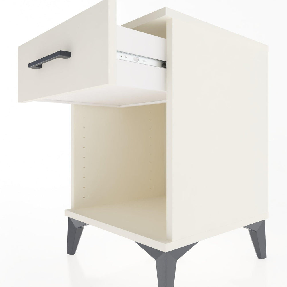 Woodntry Modular Nightstand Moonstone 44x44x52 cm with Drawer and Shelf CR4-1