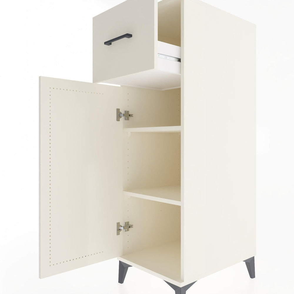 Woodntry Modüler Dolap Aytaşı 44x59x122 cm Kapaklı ve Çekmeceli KC4-1