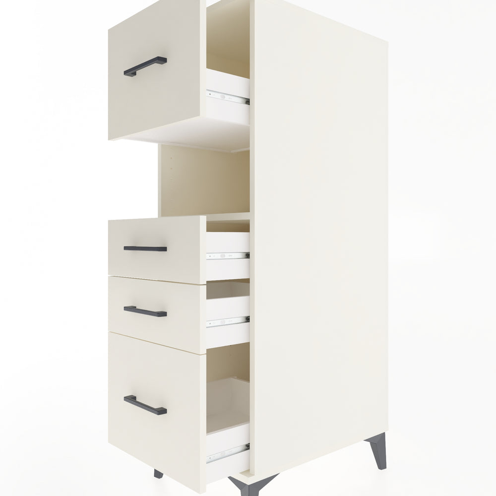Woodntry Modular Cabinet Moonstone 44x59x122 cm with Drawers and Shelves CR104-1