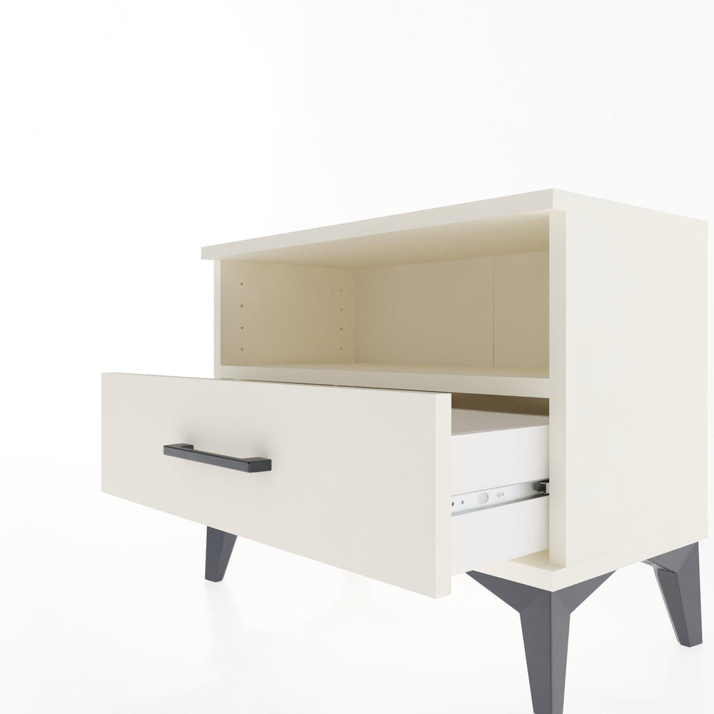 Woodntry Modular Nightstand Moonstone 60x30x36 cm with Drawer and Shelf CR4-1