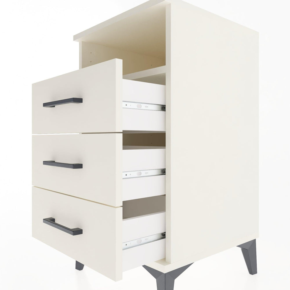 Woodntry Modüler Komodin Aytaşı 44x44x68 cm Çekmeceli ve Raflı CR4-1