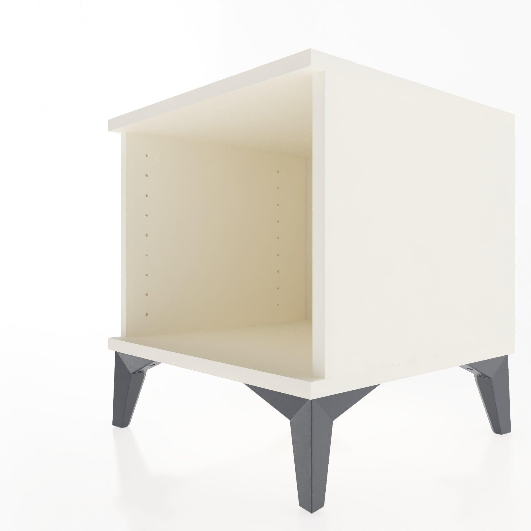 Woodntry Modular Nightstand Moonstone 44x44x36 cm with Shelf R4-1