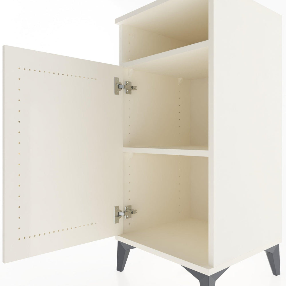 Woodntry Modular Nightstand Moonstone 44x44x84 cm with Cover and Shelf KR26-1