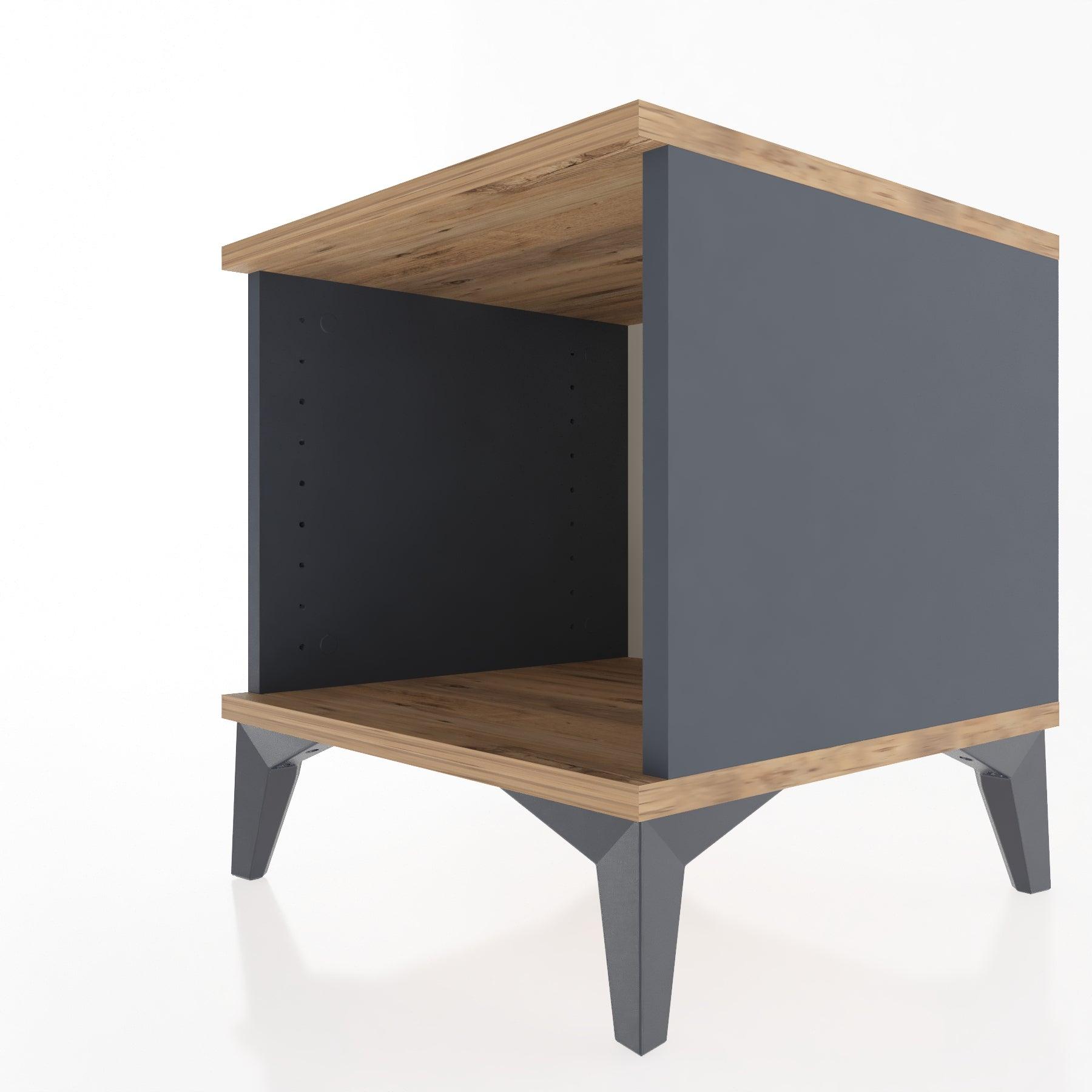 Woodntry Modular Nightstand Anthracite 44x44x36 cm Shelf R4-2