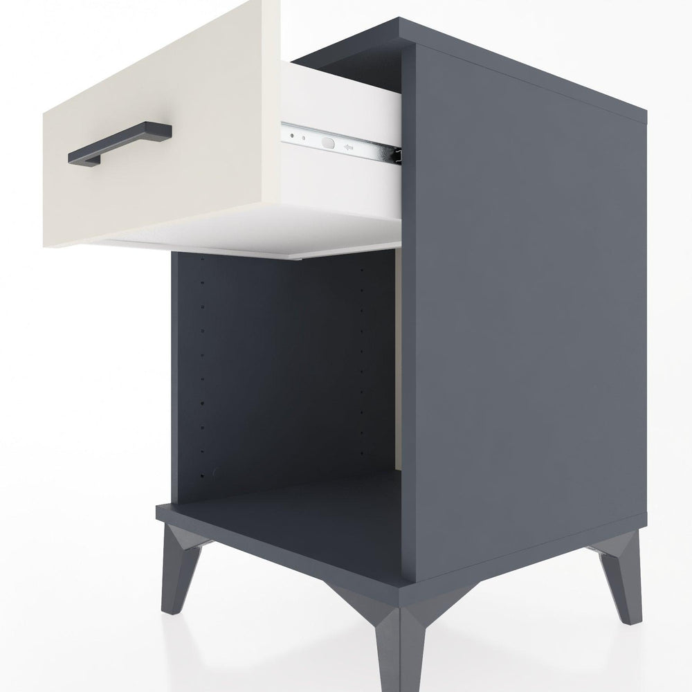 Woodntry Modular Nightstand Anthracite 44x44x52 cm with Drawers and Shelves CR4-2