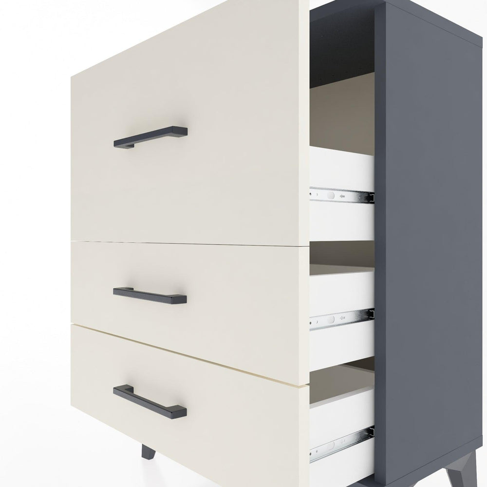 Woodntry Modular Nightstand Anthracite 60x30x68 cm Drawer C4-2