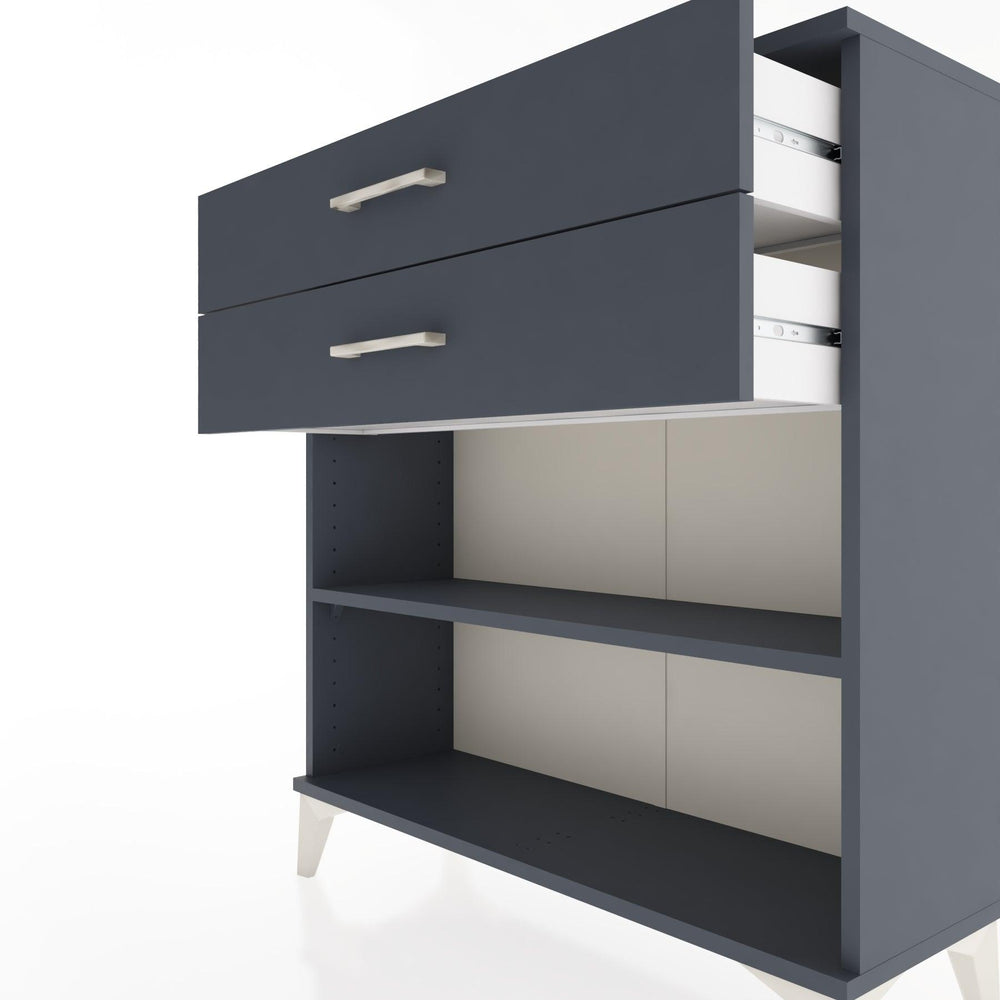 Woodntry Modular Dresser Anthracite 88x30x84 cm with Drawers and Shelves CR4-2