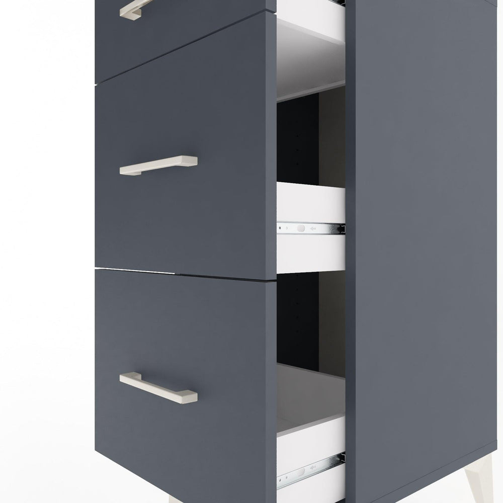 Woodntry Modular Nightstand Anthracite 44x44x84 cm Drawer C4-2