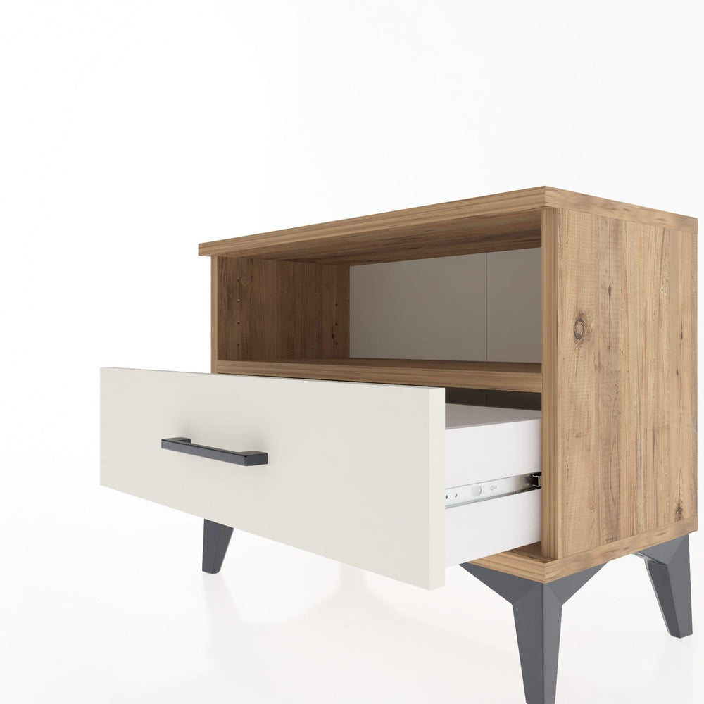 Woodntry Modular Nightstand Pine 60x30x36 cm with Drawers and Shelves CR4-3