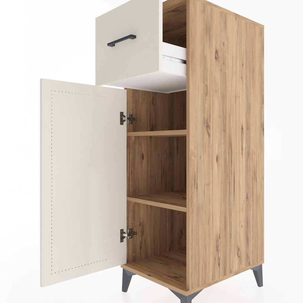 Woodntry Modular Cabinet Pine 44x59x122 cm with Doors and Drawers KC4-3