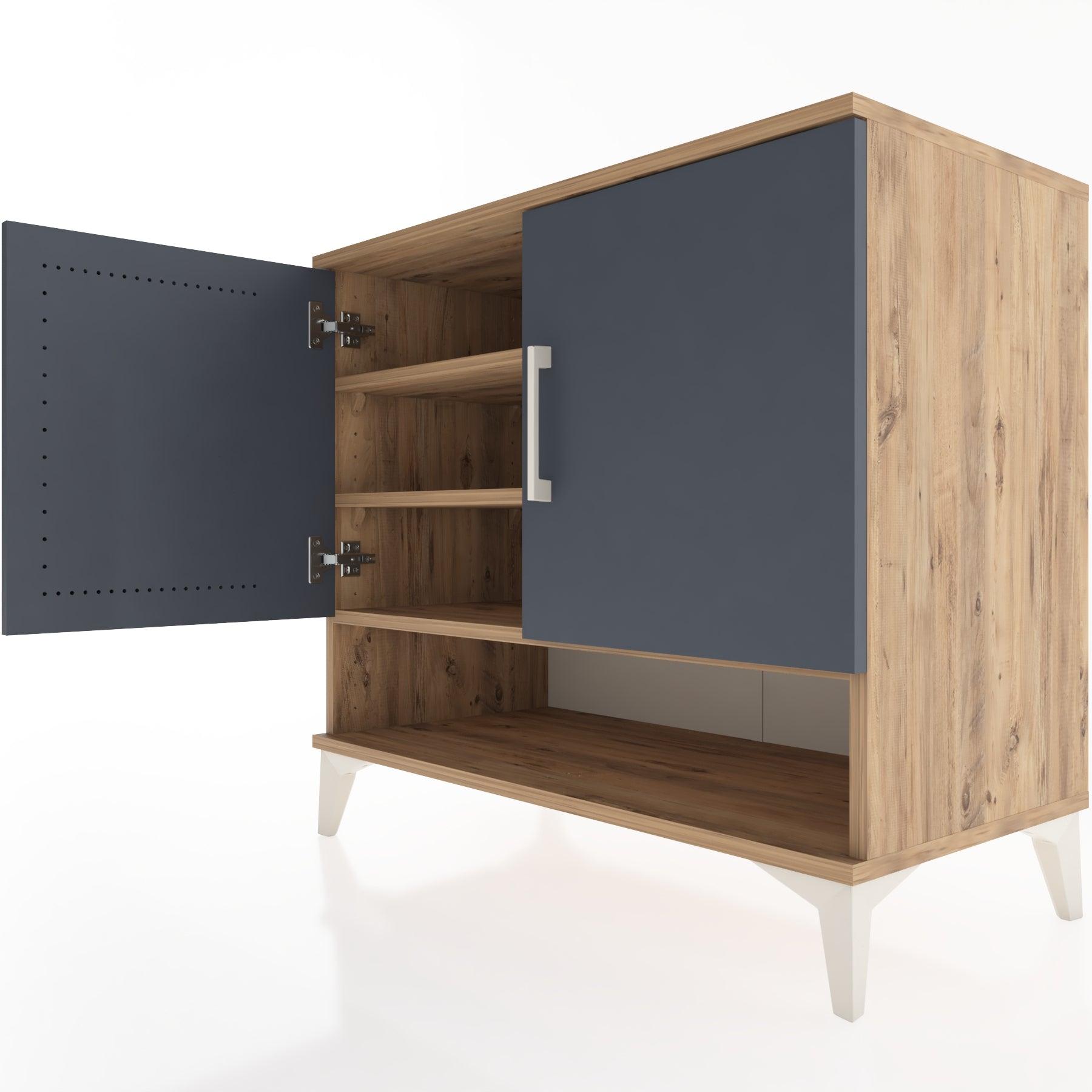Woodntry Modüler Şifonyer Çam 88x44x68 cm Kapaklı ve Raflı KR4-3