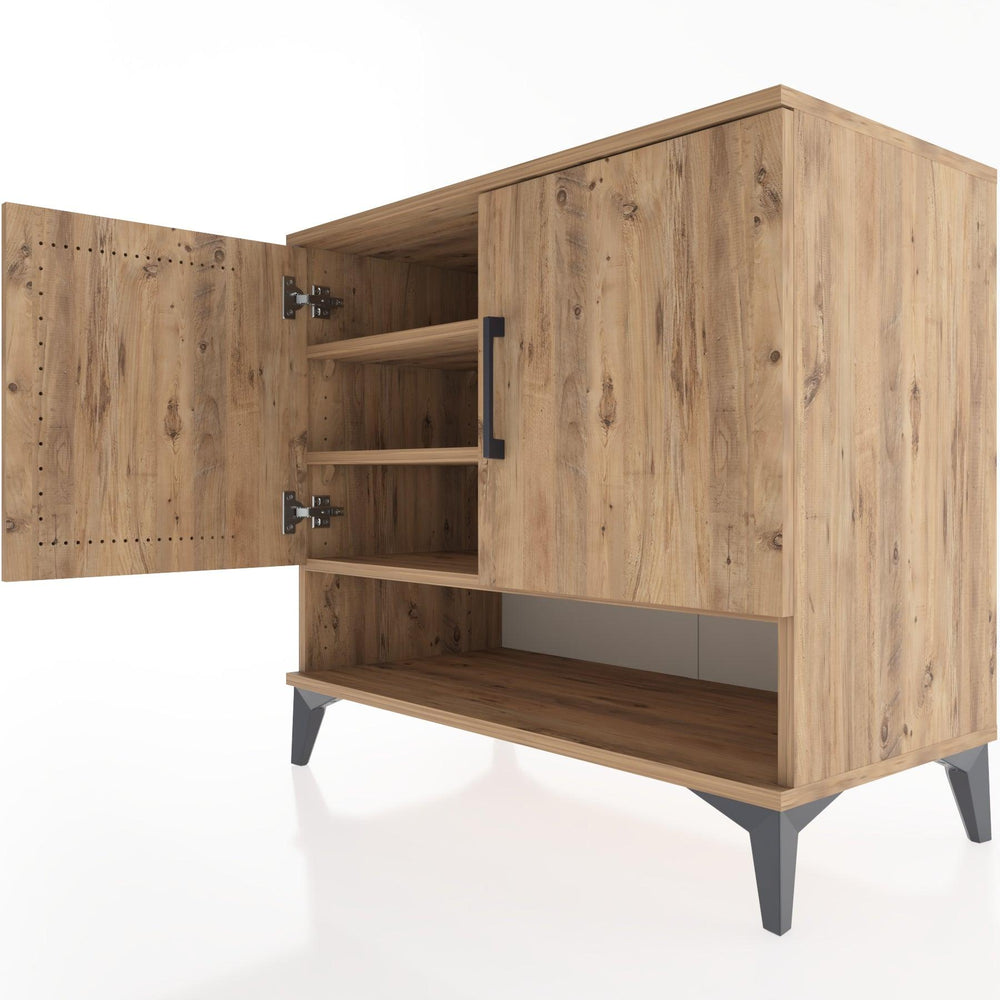 Woodntry Modüler Şifonyer Çam 88x44x68 cm Kapaklı ve Raflı KR4-3