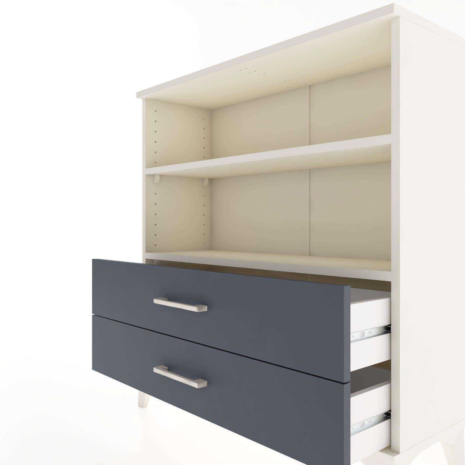 Woodntry Modular Dresser Moonstone 88x30x84 cm with Drawers and Shelves CR5-1