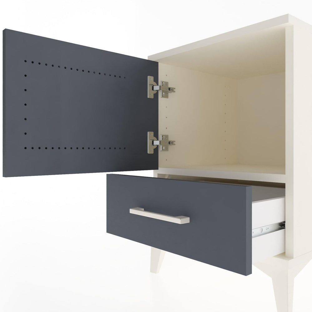 Woodntry Modular Nightstand Moonstone 44x44x52 cm with Cover and Drawer KC5-1