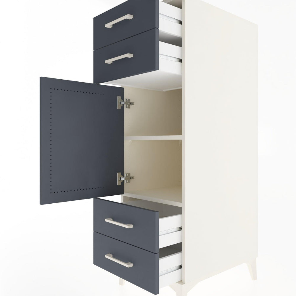 Woodntry Modüler Dolap Aytaşı 44x30x122 cm Kapaklı ve Çekmeceli KC5-1