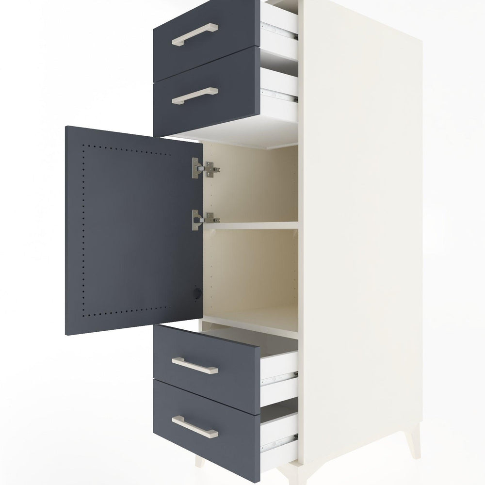 Woodntry Modüler Dolap Aytaşı 44x30x122 cm Kapaklı ve Çekmeceli KC55-1