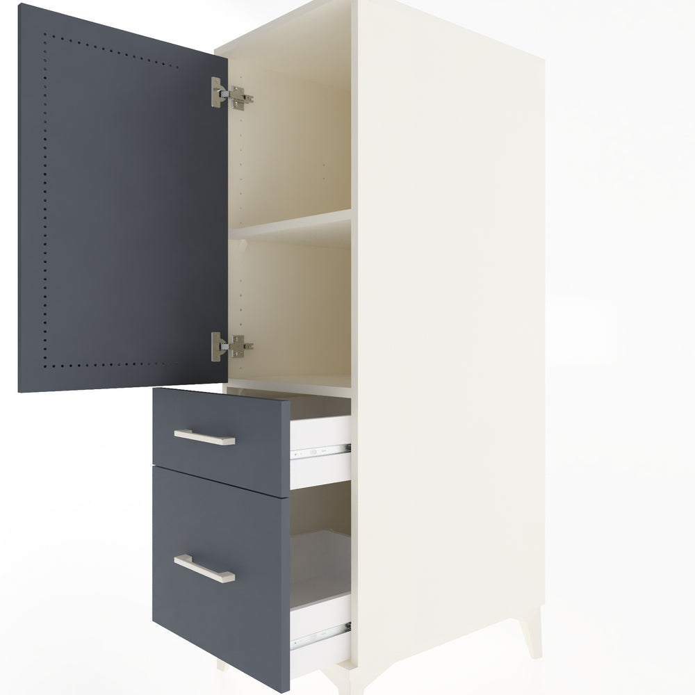 Woodntry Modular Cabinet Moonstone 44x59x122 cm with Doors and Drawers KC105-1