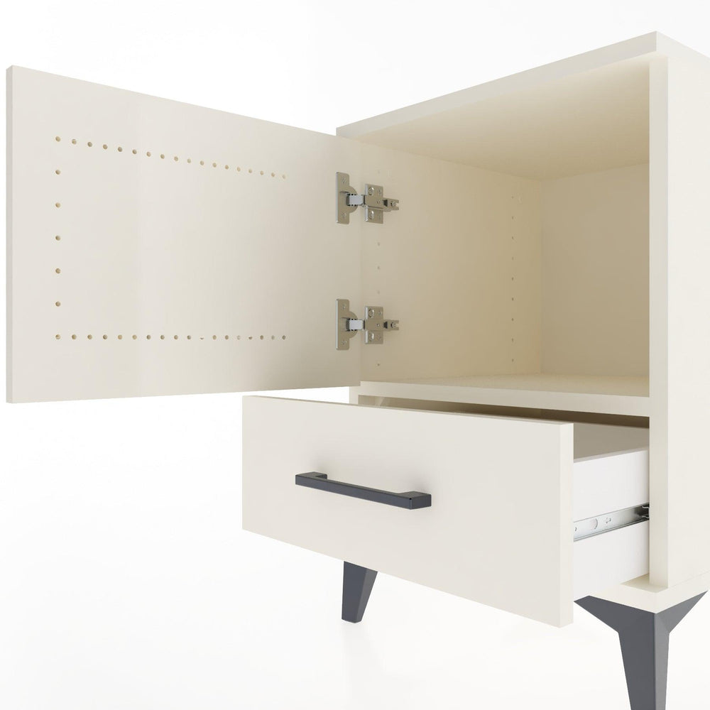 Woodntry Modular Nightstand Moonstone 44x44x52 cm with Cover and Drawer KC5-1