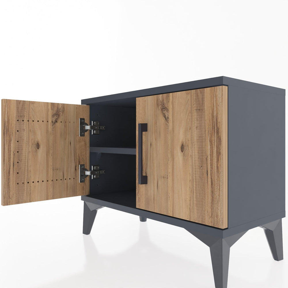 Woodntry Modular Nightstand Anthracite 60x30x36 cm with Lid K5-2