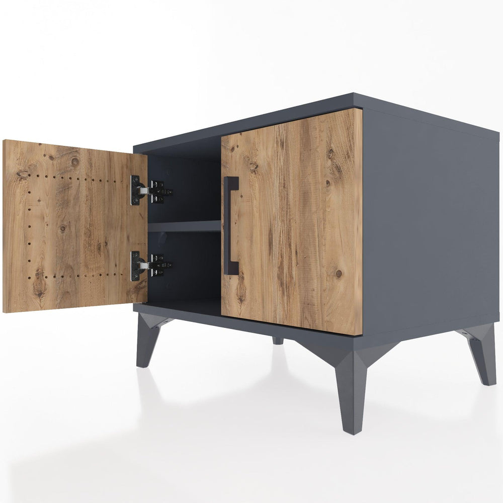 Woodntry Modular Nightstand Anthracite 60x44x68 cm Lidded K5-2