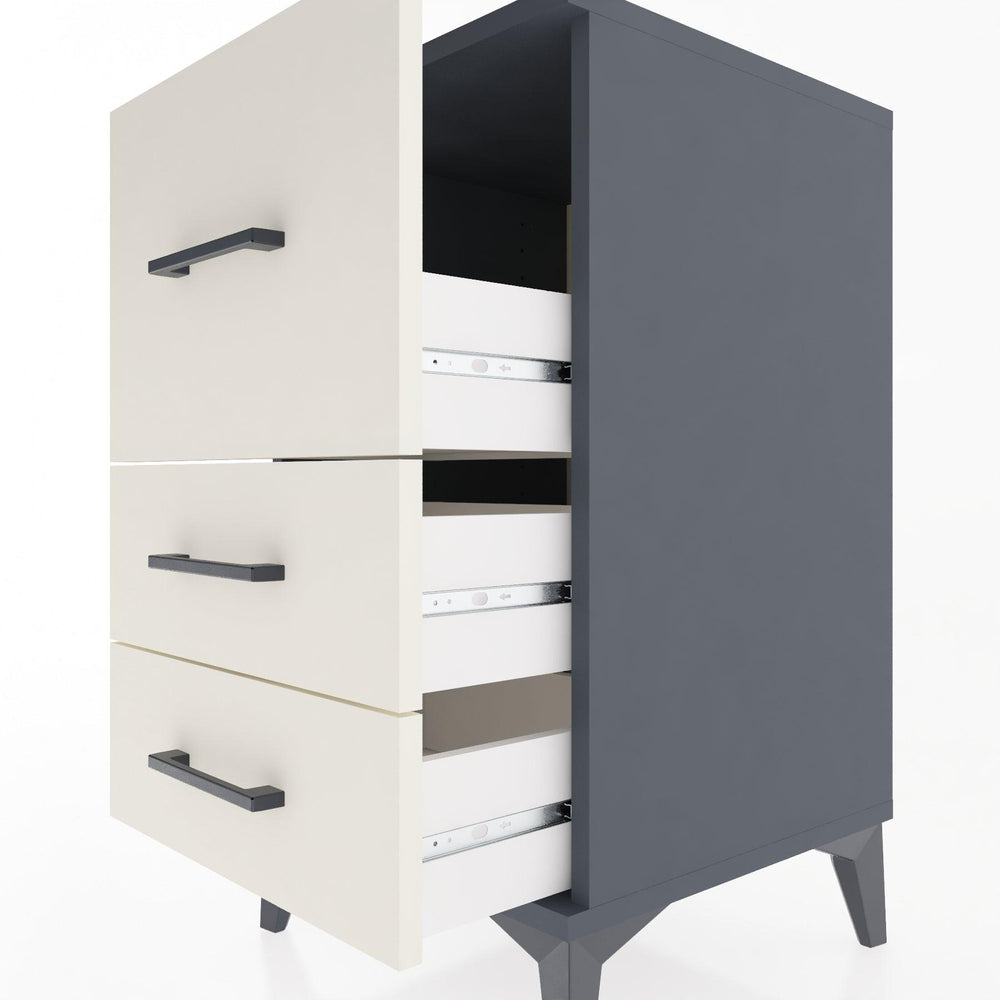 Woodntry Modular Nightstand Anthracite 44x44x68 cm Drawer C5-2