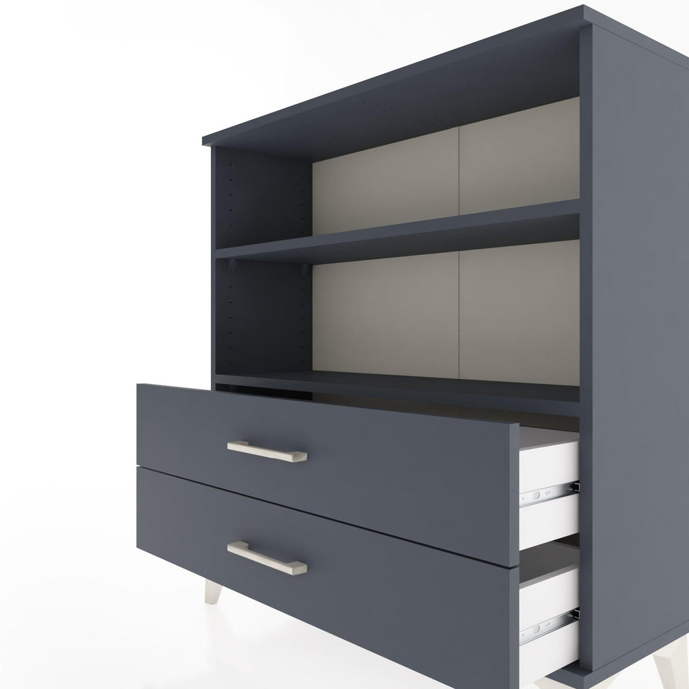 Woodntry Modular Dresser Anthracite 88x30x84 cm with Drawers and Shelves CR5-2