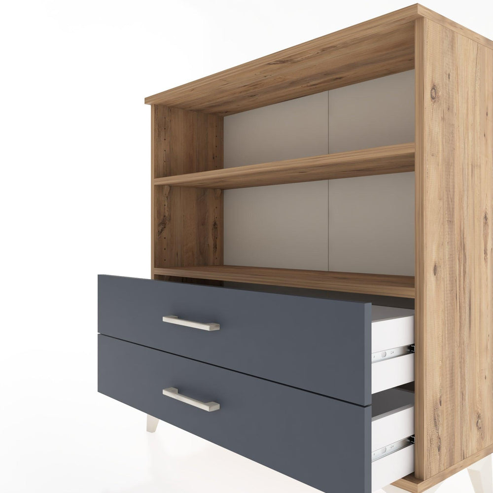 Woodntry Modular Dresser Pine 88x30x84 cm with Drawers and Shelves CR5-3