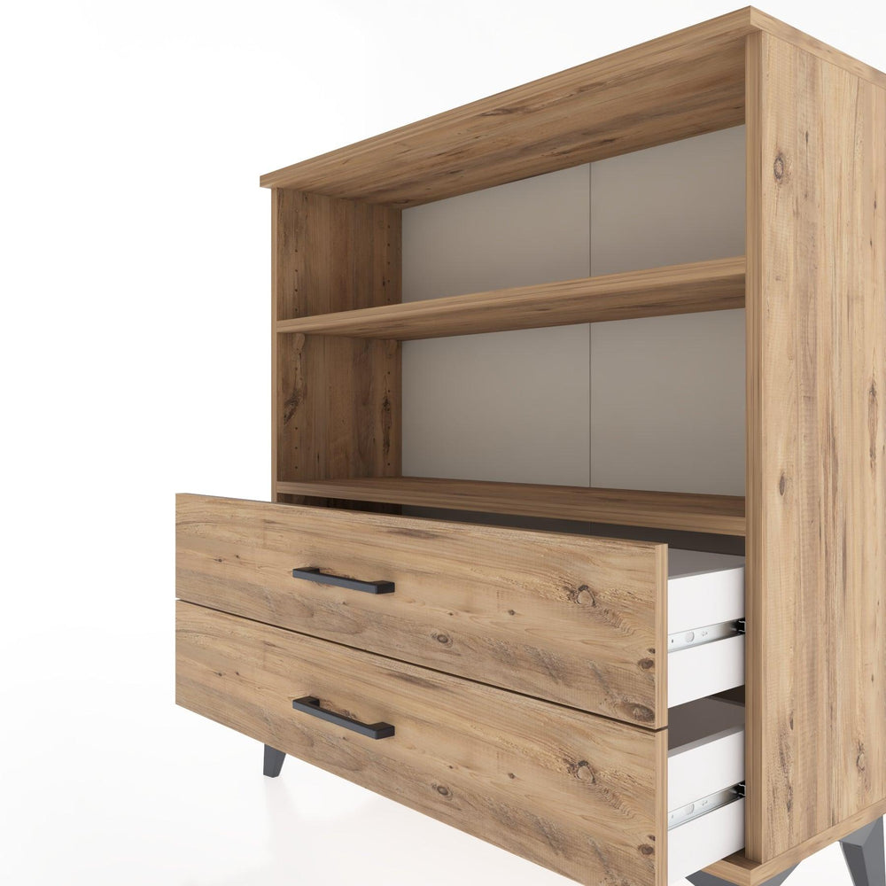 Woodntry Modular Dresser Pine 88x30x84 cm with Drawers and Shelves CR5-3