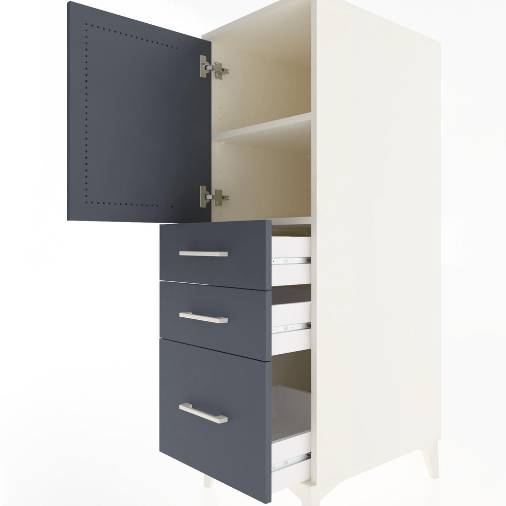 Woodntry Modüler Dolap Aytaşı 44x59x122 cm Kapaklı ve Çekmeceli KC6-1