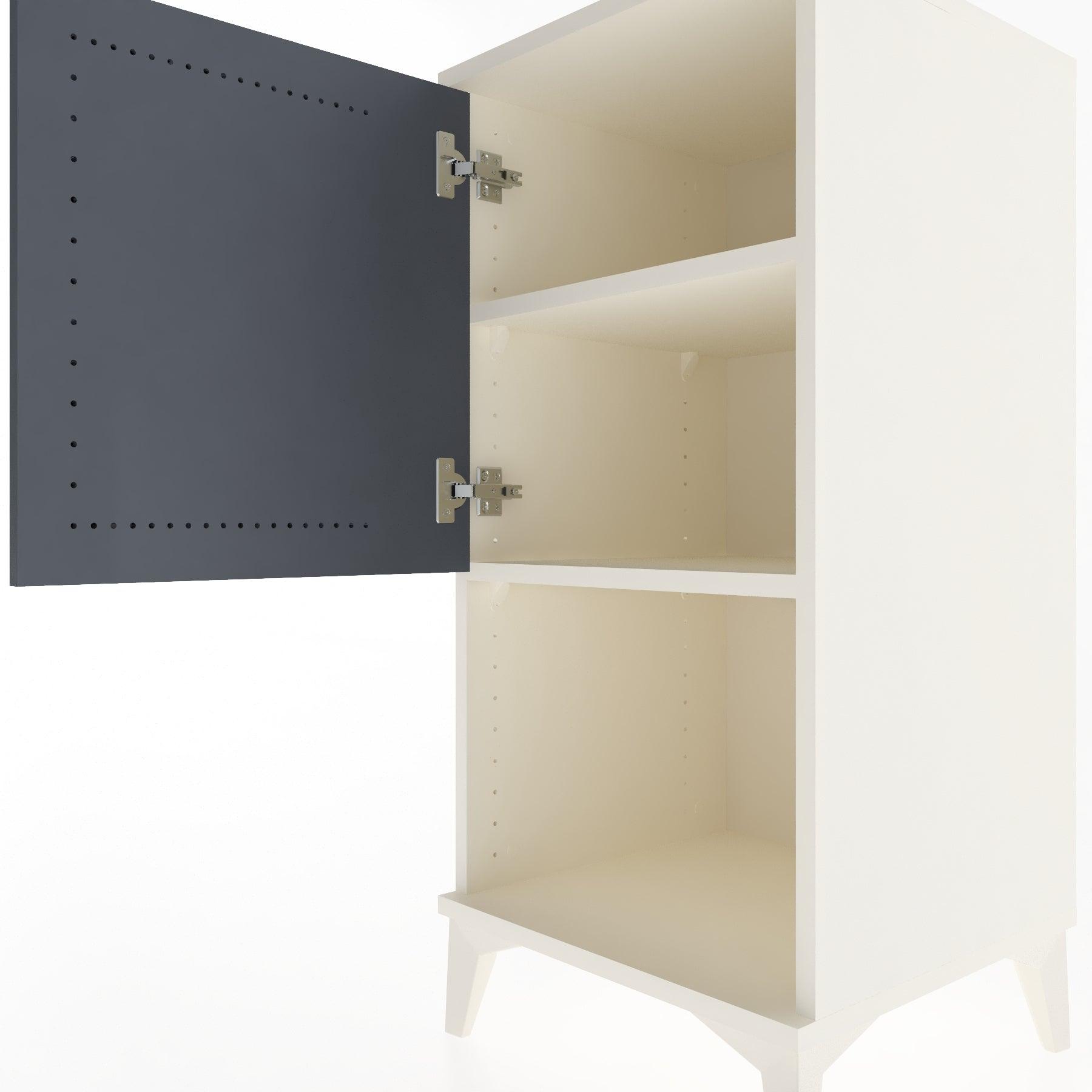 Woodntry Modular Nightstand Moonstone 44x44x84 cm with Cover and Shelf KR28-1