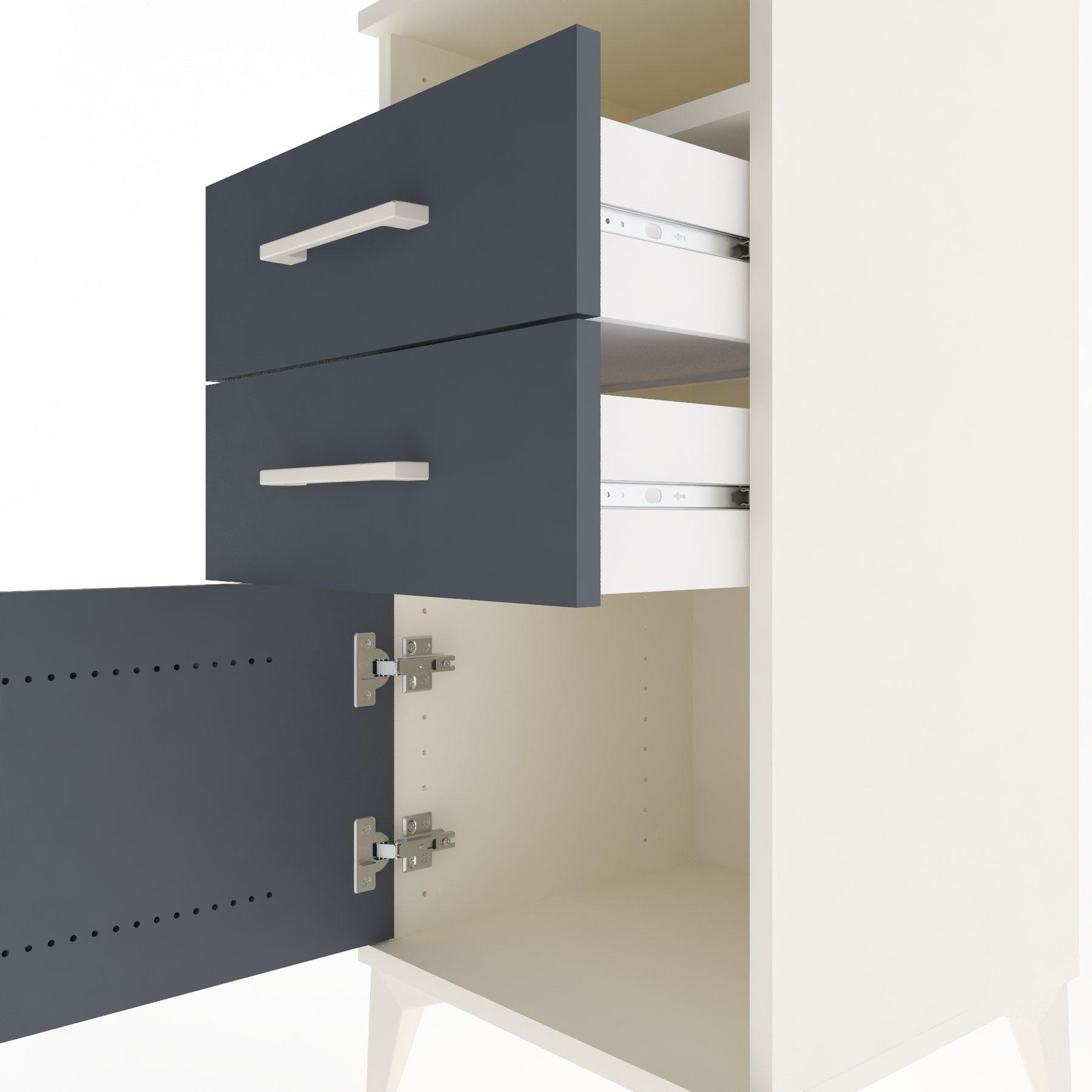 Woodntry Modular Nightstand Moonstone 44x44x84 cm Functional F50-1