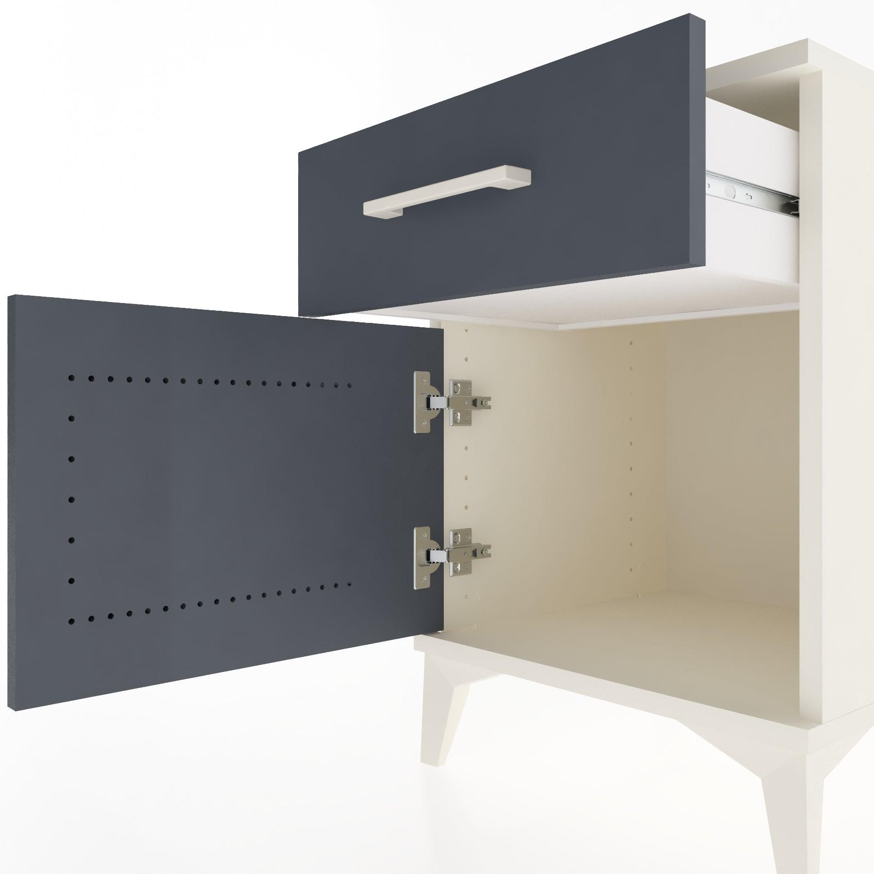 Woodntry Modular Nightstand Moonstone 44x44x52 cm with Cover and Drawer KC6-1