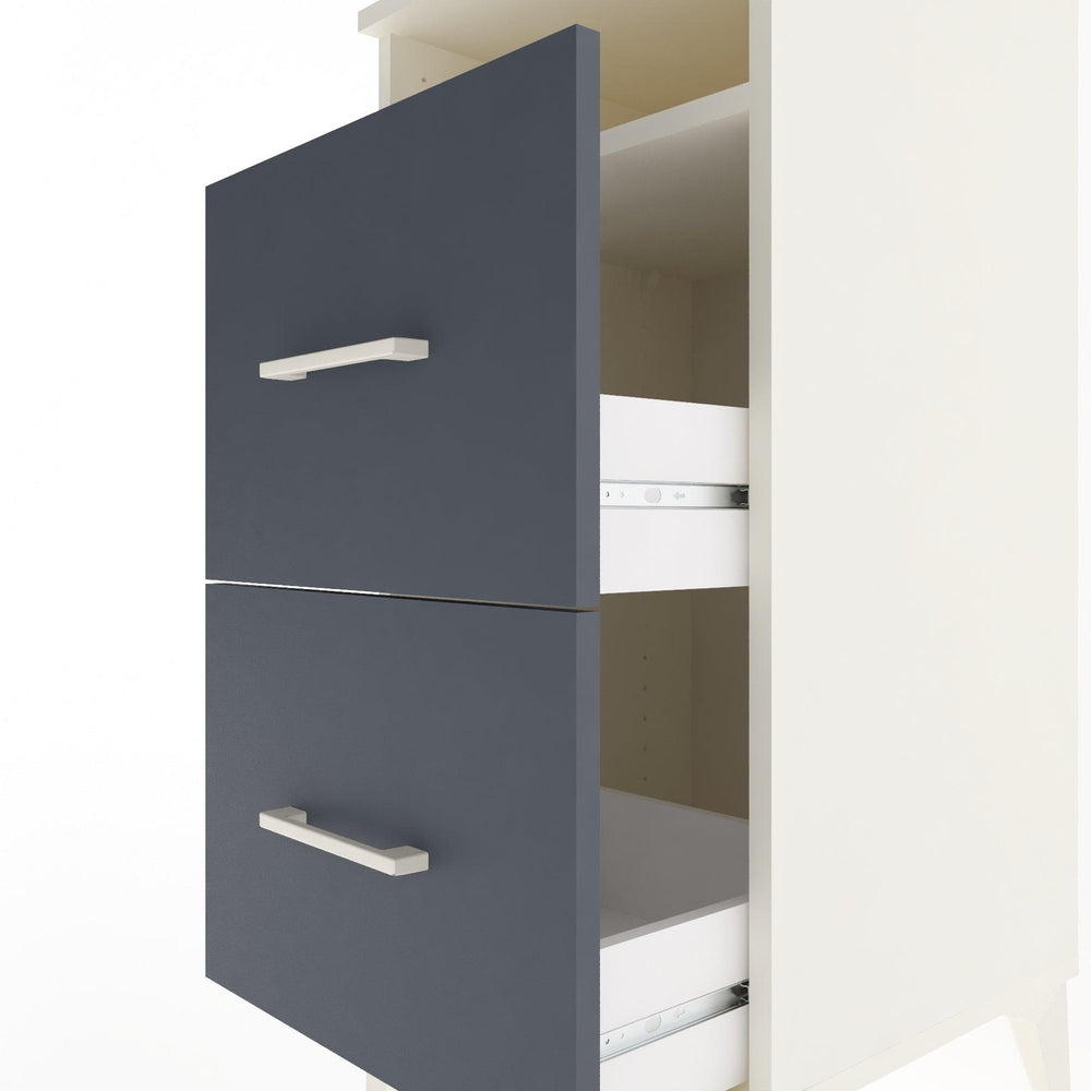 Woodntry Modular Nightstand Moonstone 44x44x84 cm with Drawer and Shelf CR6-1