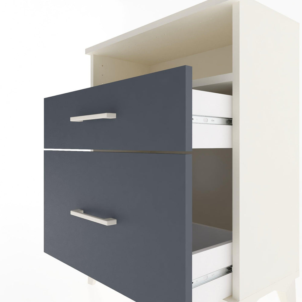 Woodntry Modular Nightstand Moonstone 60x30x68 cm with Drawer and Shelf CR6-1