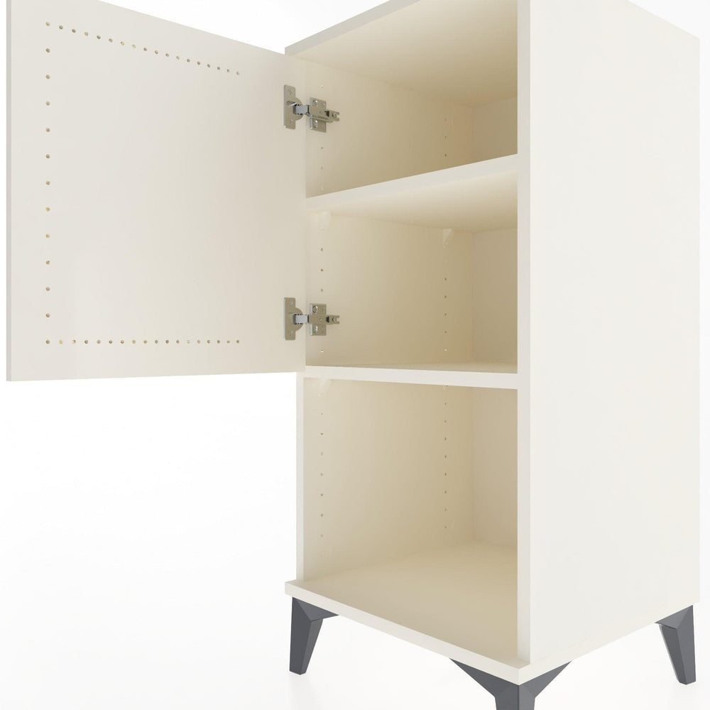 Woodntry Modüler Komodin Aytaşı 44x44x84 cm Kapaklı ve Raflı KR28-1