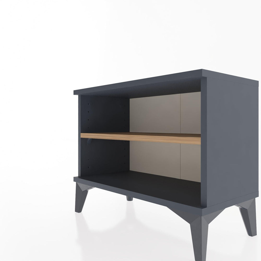 Woodntry Modular Nightstand Anthracite 60x30x36 cm with Shelf R6-2