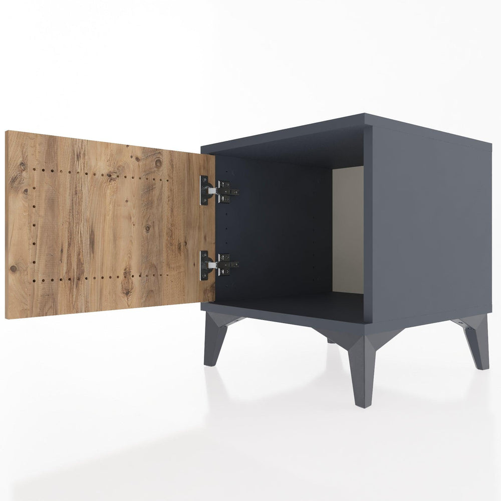 Woodntry Modular Nightstand Anthracite 44x44x36 cm Lidded K6-2