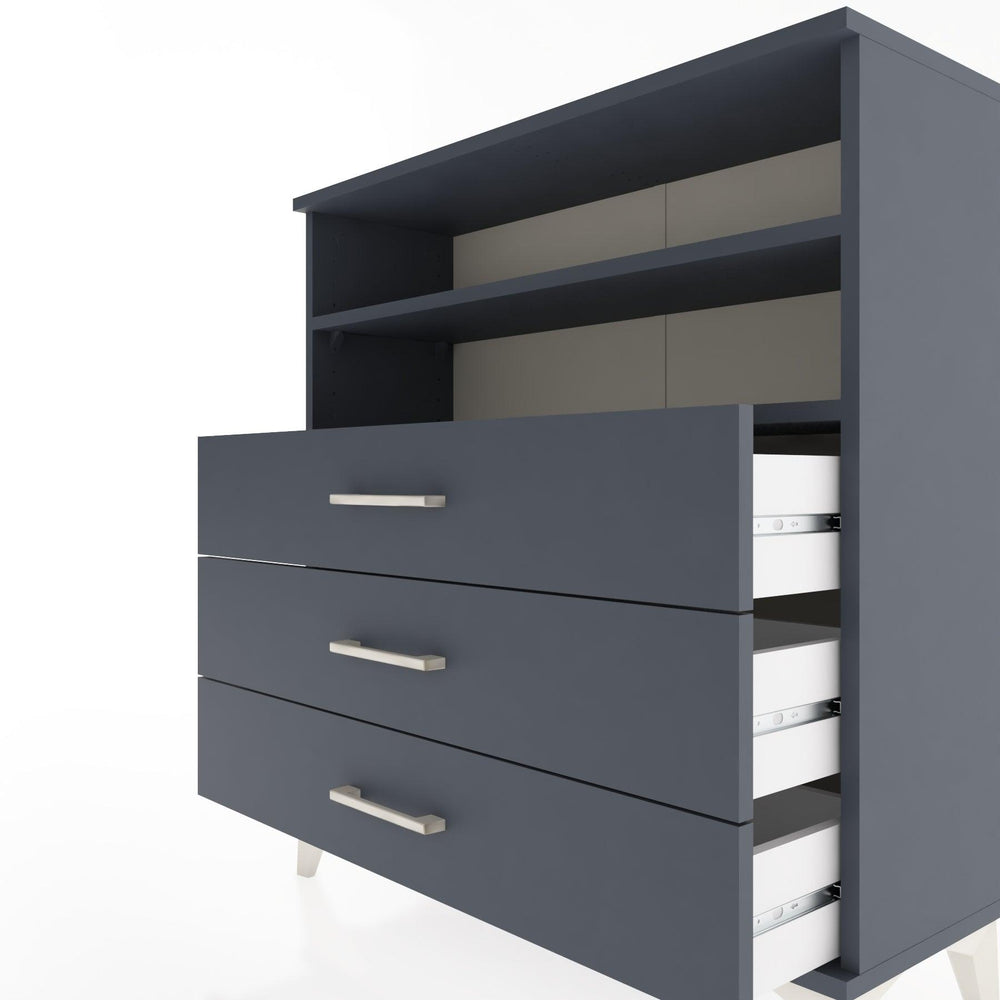 Woodntry Modular Dresser Anthracite 88x30x84 cm with Drawers and Shelves CR6-2