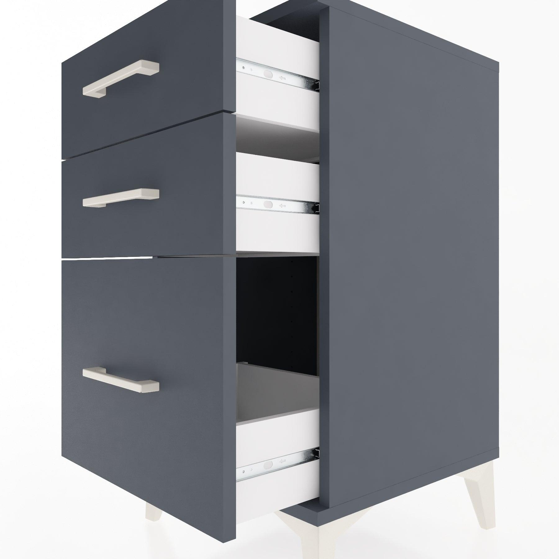 Woodntry Modular Nightstand Anthracite 44x44x68 cm Drawer C6-2