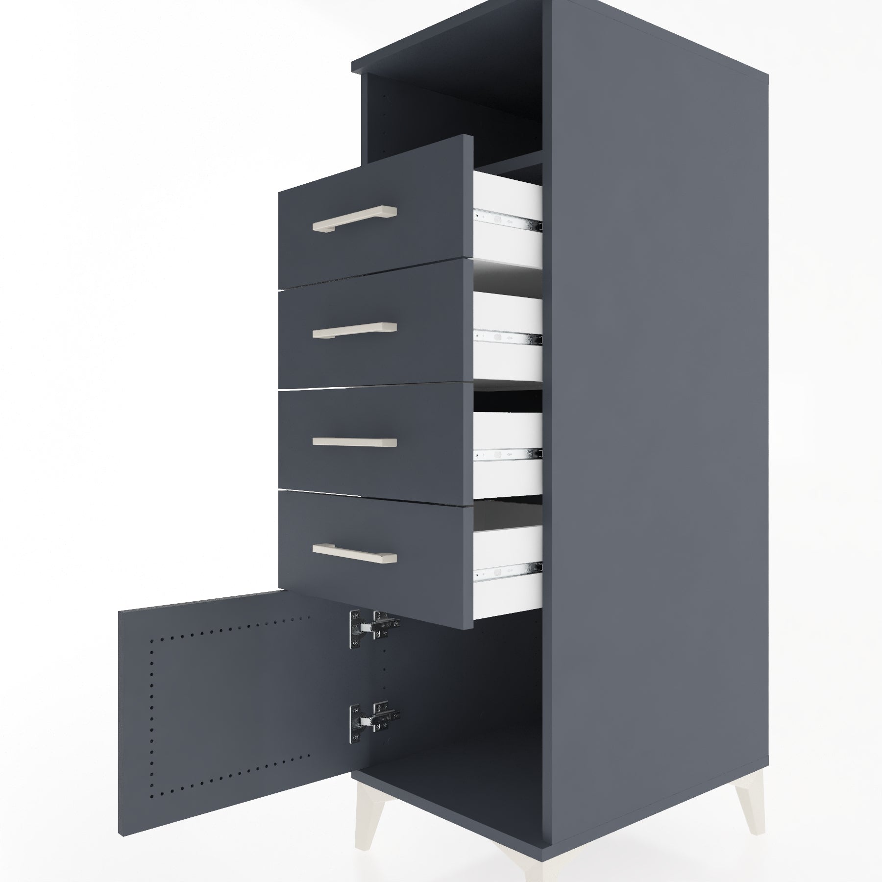 Woodntry Modular Cabinet Anthracite 44x59x122 cm Functional F56-2
