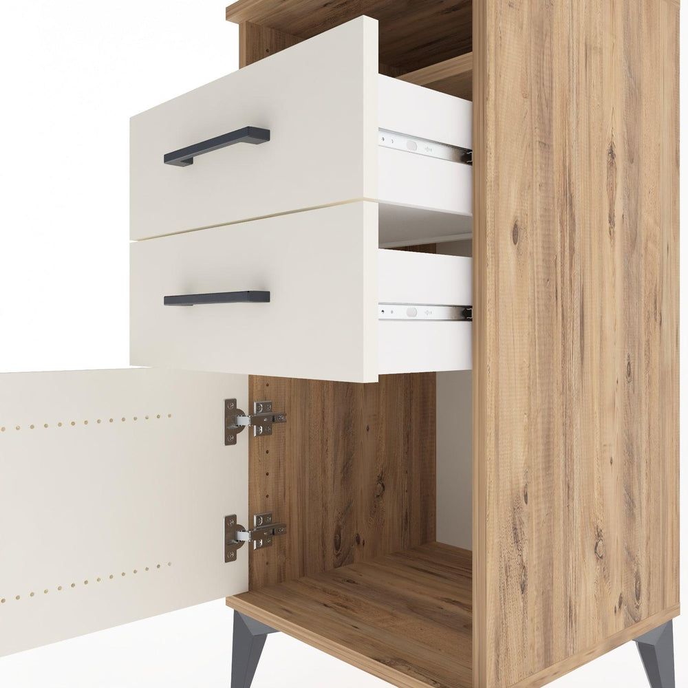 Woodntry Modular Nightstand Pine 44x44x84 cm Functional F50-3