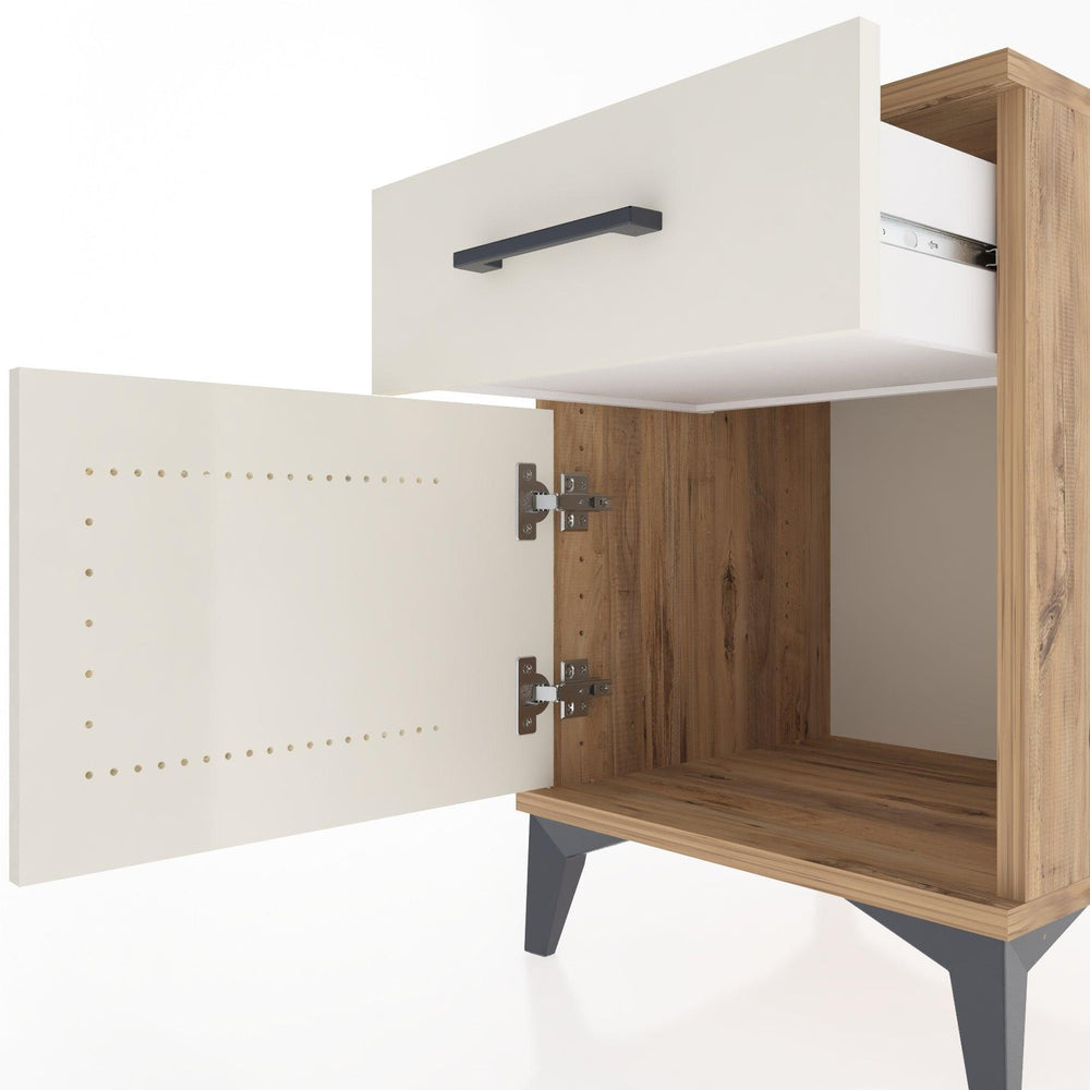 Woodntry Modular Nightstand Pine 44x44x52 cm with Cover and Drawer KC6-3