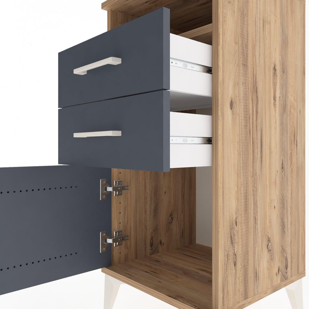 Woodntry Modular Nightstand Pine 44x44x84 cm Functional F50-3