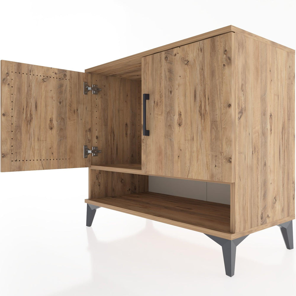 Woodntry Modüler Şifonyer Çam 88x44x68 cm Kapaklı ve Raflı KR6-3