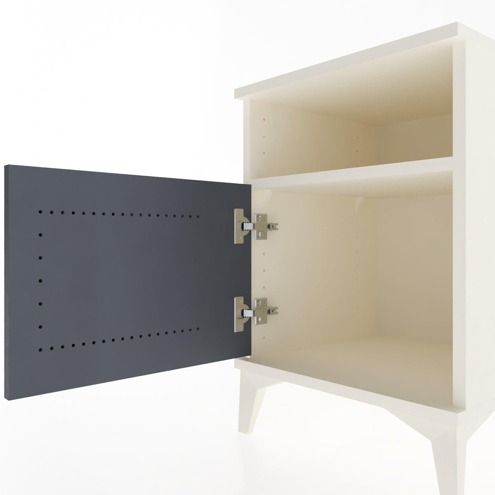 Woodntry Modular Nightstand Moonstone 44x44x52 cm with Cover and Shelf KR7-1