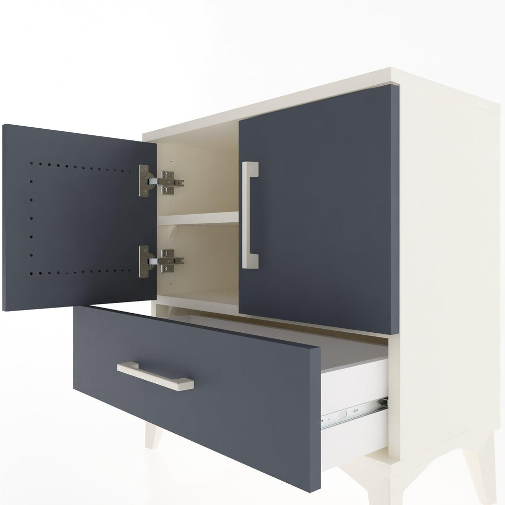 Woodntry Modular Nightstand Moonstone 60x30x52 cm with Cover and Drawer KC7-1