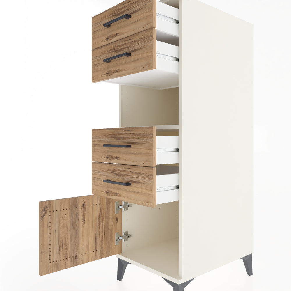 Woodntry Modüler Dolap Aytaşı 44x59x122 cm Fonksiyonel F57-1