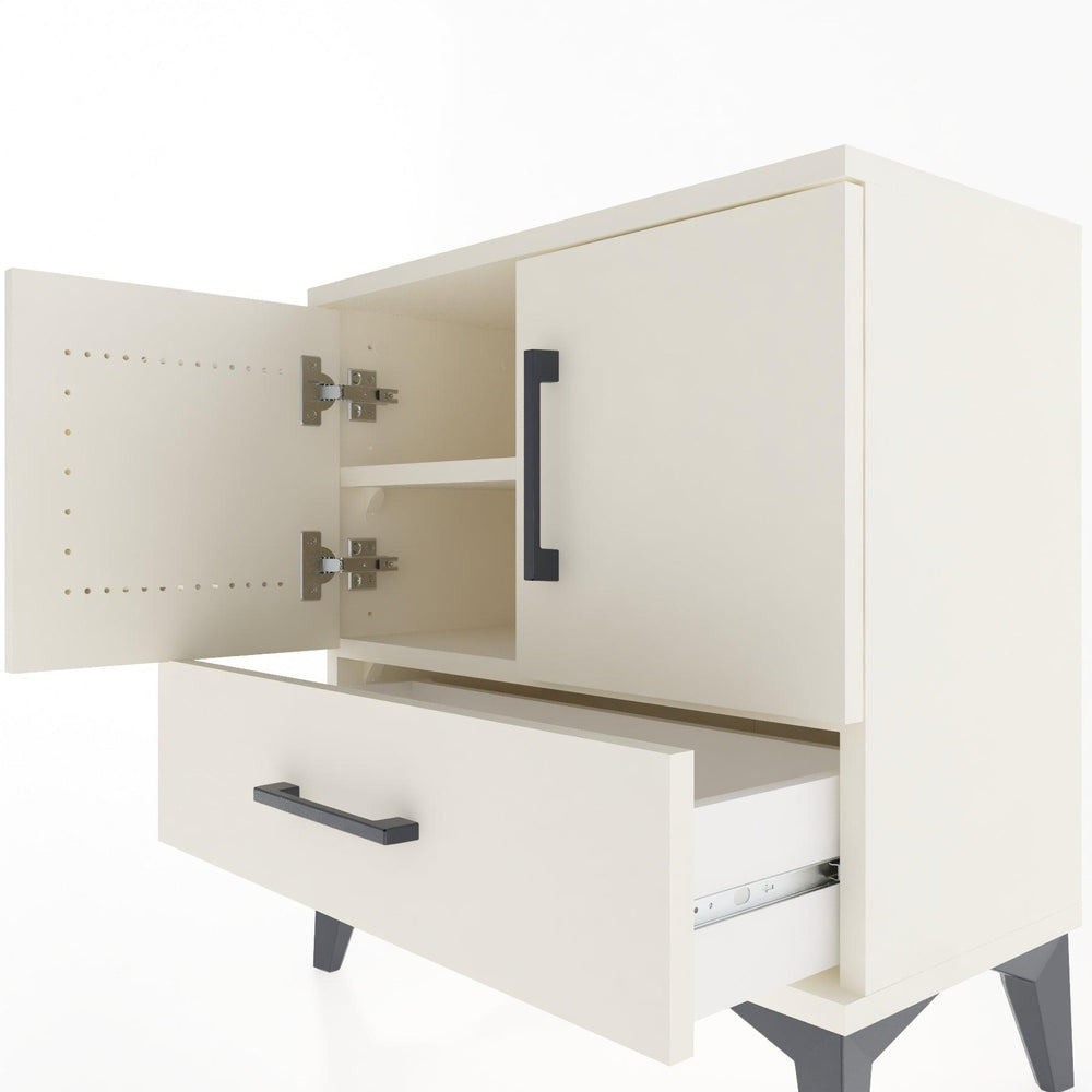 Woodntry Modular Nightstand Moonstone 60x30x52 cm with Cover and Drawer KC7-1